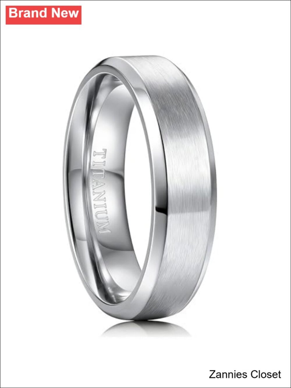 💍 Titanium Wedding Band Ring Men Modern Comfort Fit 6mm